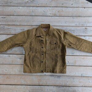 Filson Short Cruiser Jacket, tin cloth, unlined, size XL